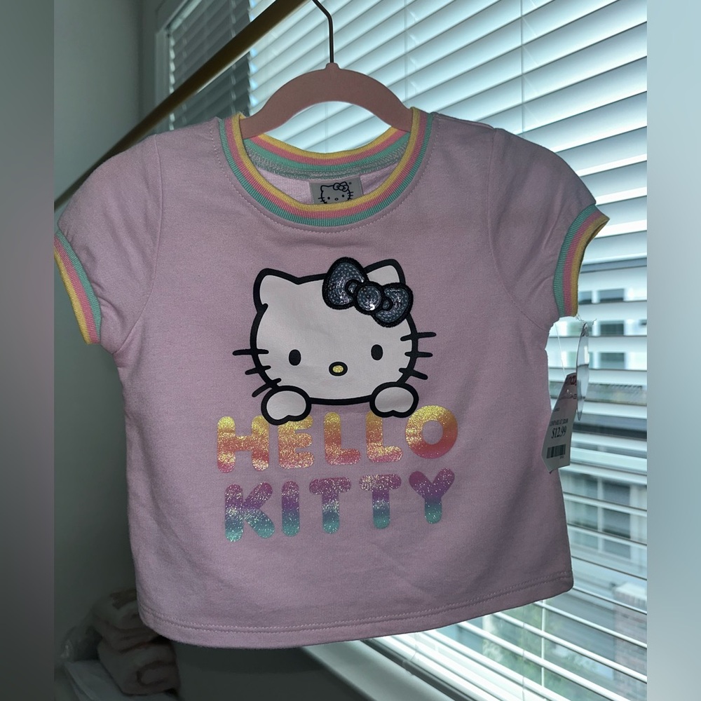 Hello Kitty Pastel Rainbow Kids Shirt And Short Set